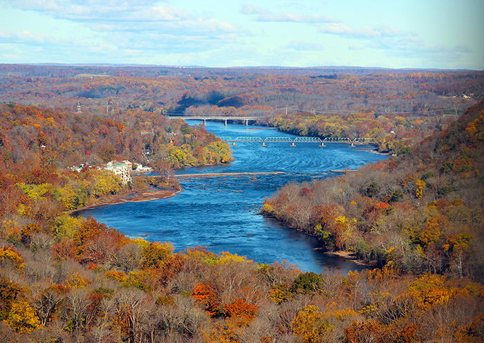 Delaware River from Bowman's Tower by Linda Park.